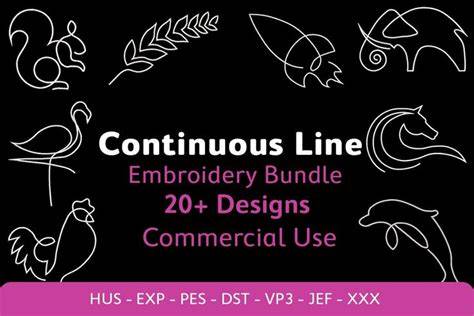Download 408  Continuous Line Embroidery Bundle Pics Commercial Use DXF Files