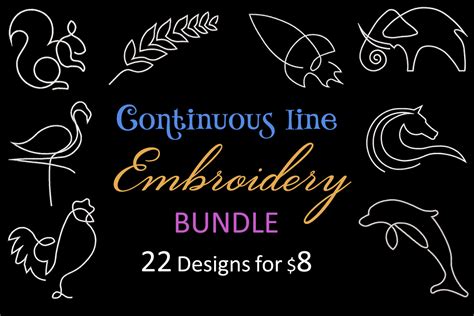 Download 408+ Continuous Line Embroidery Bundle Pics Files