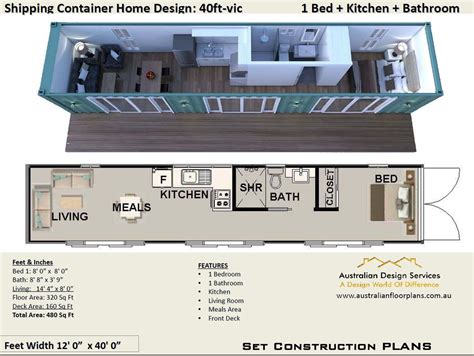 40ft container home plans