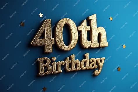40th birthday logo Royalty Free Vector Image VectorStock