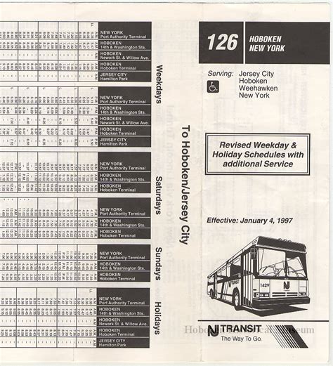 Nj Transit Bus Schedules Examples and Forms