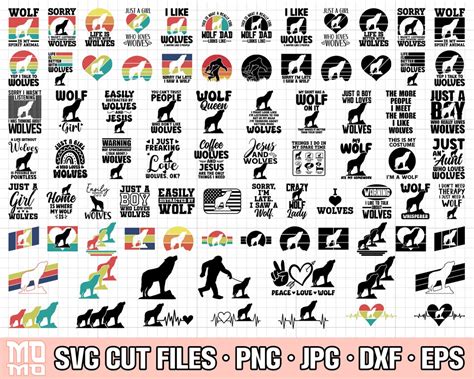 Download 424+ Wolf Pattern Design Bundle PNG Commercial Use