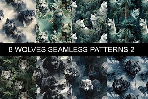 Download 424  Wolf Pattern Design Bundle PNG Commercial Use For Crafts