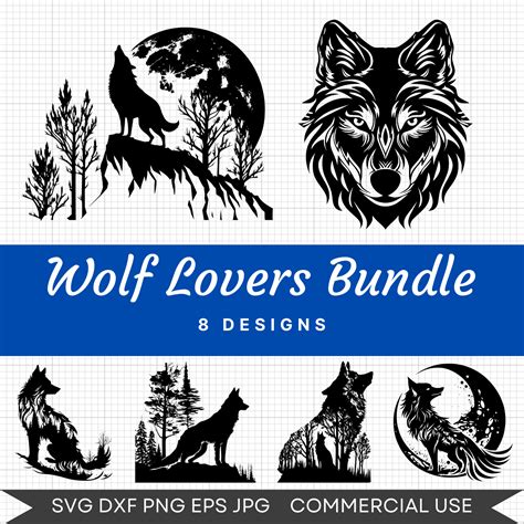 Download 424+ Wolf Pattern Design Bundle PNG Cut Files