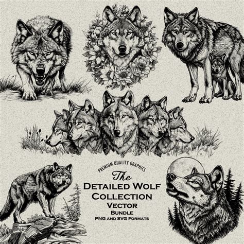 Download 424+ Wolf Pattern Design Bundle PNG Easy Edite