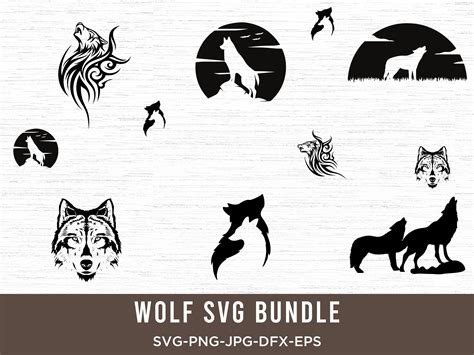 Download 424  Wolf Pattern Design Bundle PNG Files For Crafts