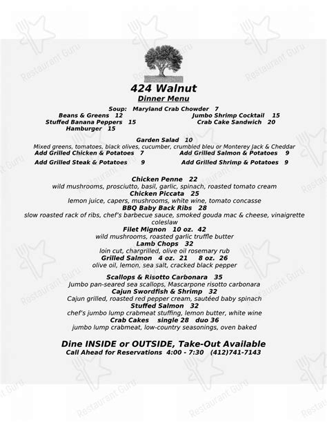 424 walnut sewickley menu