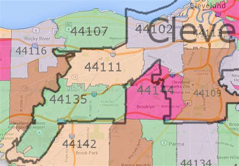 44114 Zip Code Map