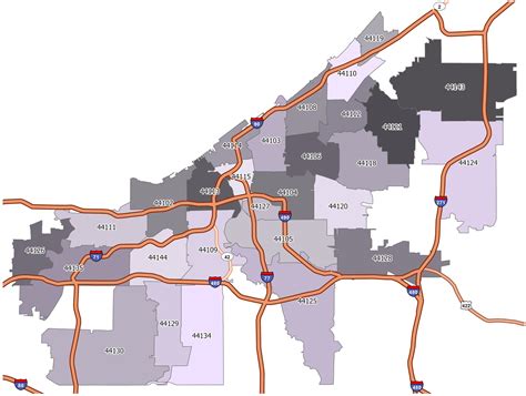 44127 Zip Code Map