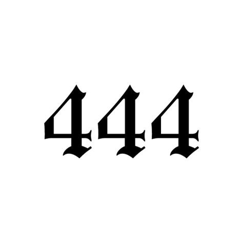444 Tattoo Stencil