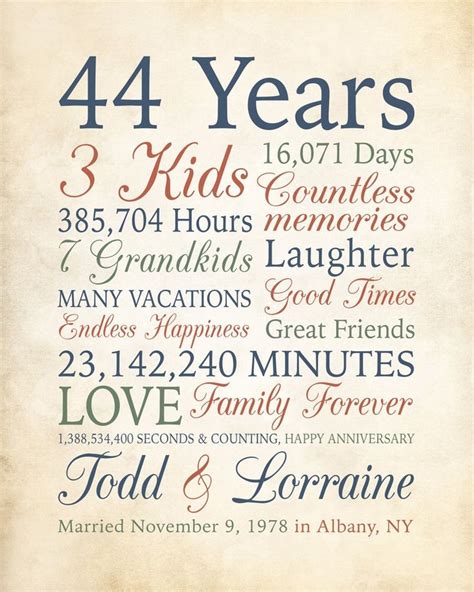 18+ 44Th Wedding Anniversary