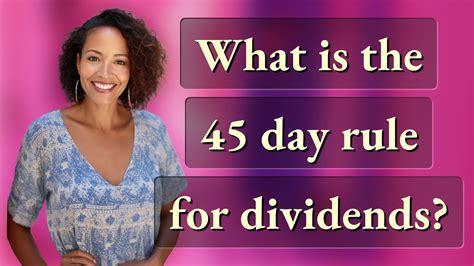 45 day dividend rule