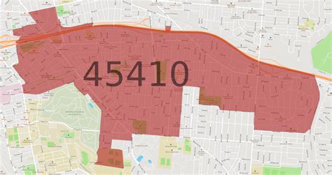 45410 Zip Code Map