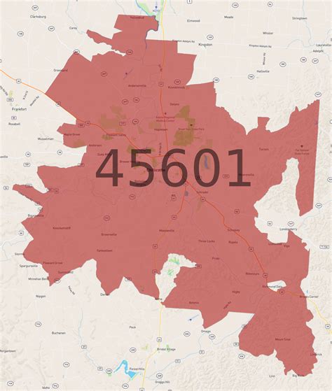 45601 Zip Code Map