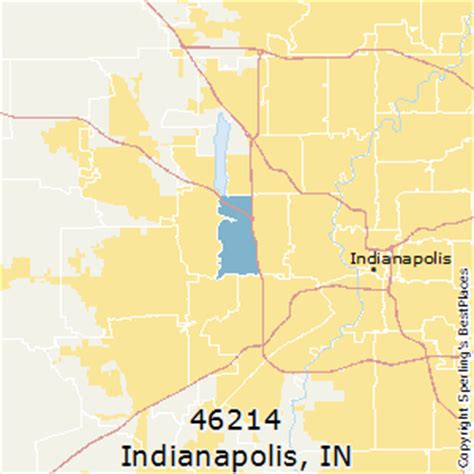 46214 Zip Code Map