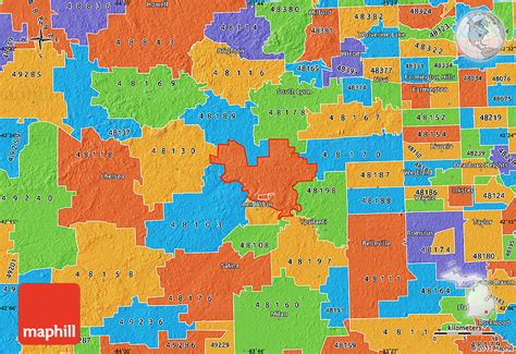 48105 Zip Code Map