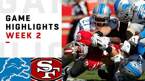 49ers vs lions 2018 game highlights youtube