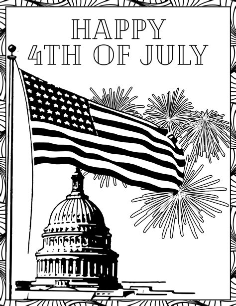 4th Of July Coloring Pages Printable