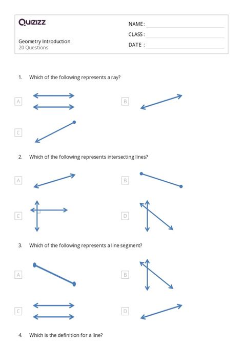 Discover the Exciting World of Geometry: Introductory Worksheets for 4th Graders