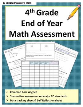 4Th Grade End Of Year Printable Math Test