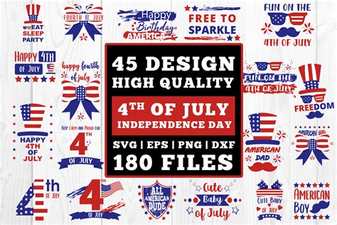 Download 4th of July Bundle Cutfiles For Crafts