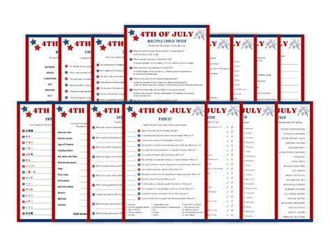 Download 4th of July Bundle Printable