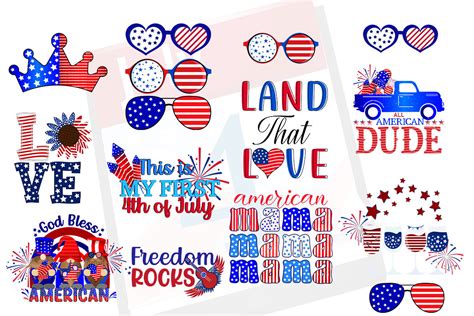 Download 4th of July Bundle for Cricut Machine