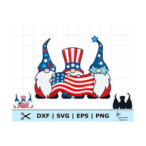 Download 4th of July Gnomes DXF Files