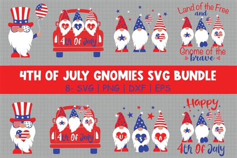 Download 4th of July Gnomies Bundle Files DXF Files