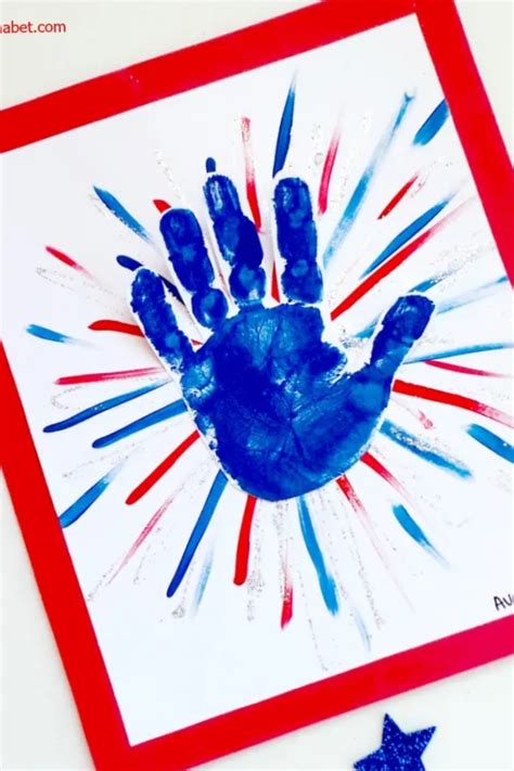 4th of July Handprint Flag