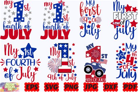 Download 4th of July SVG, 1st Fourth of... Commercial Use For Crafts