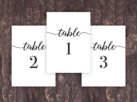4x6 Table Number Template