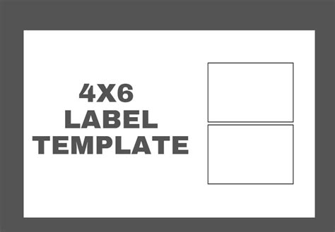 4X6 Label Template Google Docs