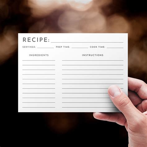 4x6 Recipe Cards