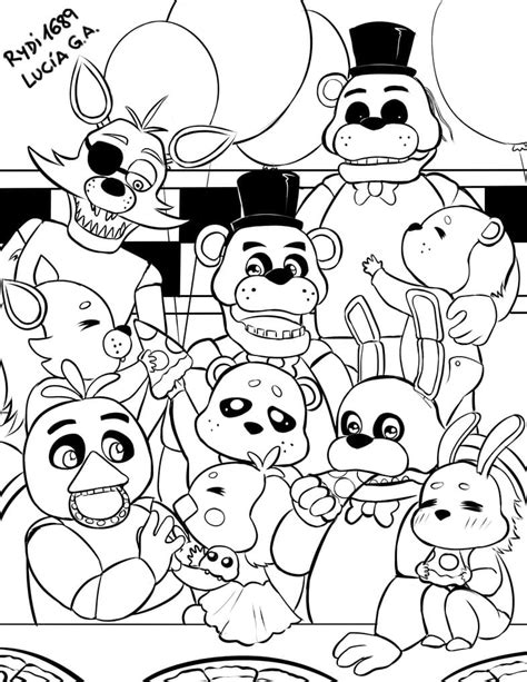 5 Nights At Freddy's Printable Coloring Pages