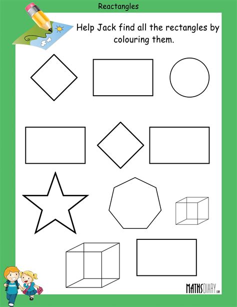 5 Worksheets Coloring Rectangles