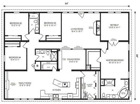Mobile Modular Home Floor Plans Triple Wide Mobile Homes, 5 bedroom