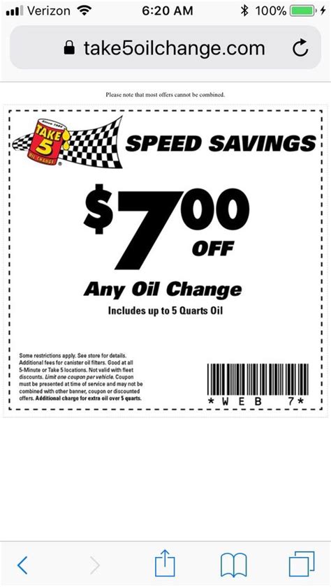 Grab 5 Minute Oil Change Coupon And Save Money