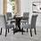Jaxon 5 Piece Round Dining Set W/Upholstered Chairs