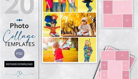 5 X 7 Photo Collage Template x Card Pack Creative Card