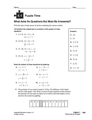5 1 Puzzle Time Answer Key