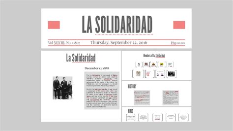 5 Aims Of La Solidaridad