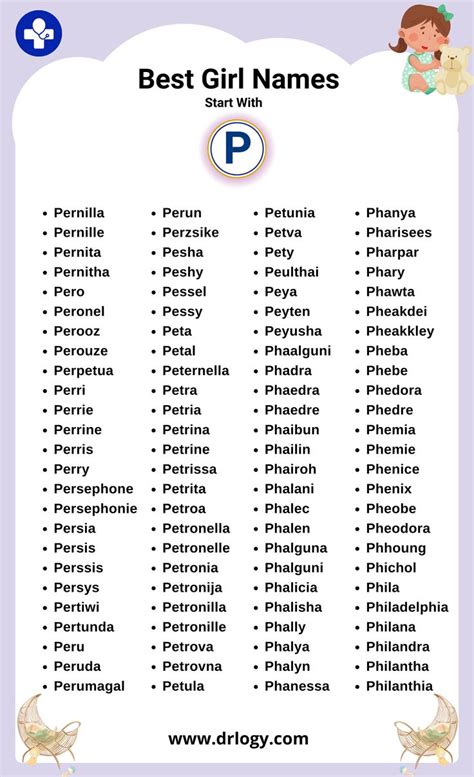 5 Letter Girl Names That Start With P