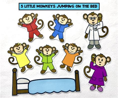 5 Little Monkeys Jumping On The Bed Printable