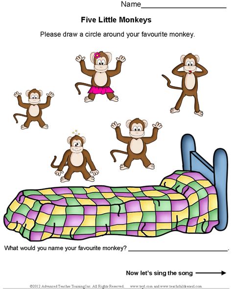 5 Little Monkeys Printable Book