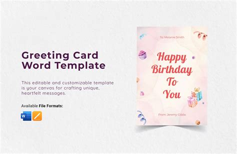 5 Ms Word Greeting Card Template - SampleTemplatess - SampleTemplatess