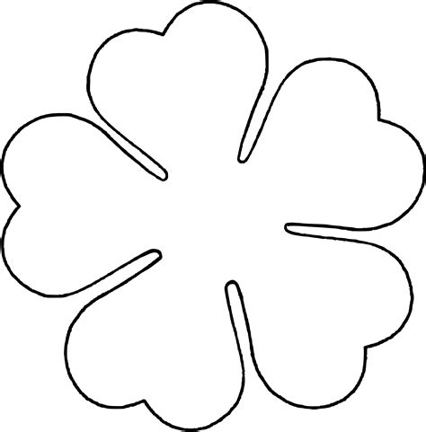 5 Petal Flower Template Free Printable