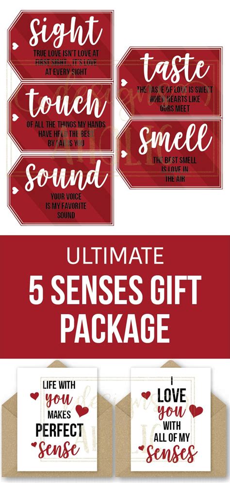 5 Senses Gift Tags Printable Free