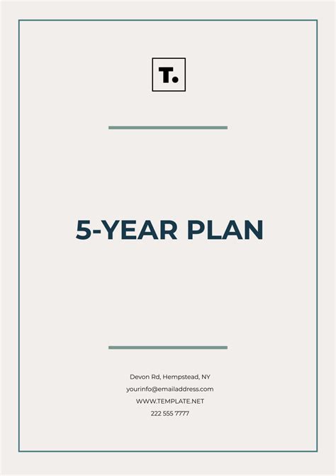5 Year Plan Template Free