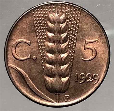 5 centesimi 1929 valore